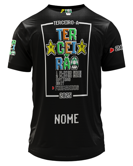 Arte Digital Camiseta Terceirão Super Mario