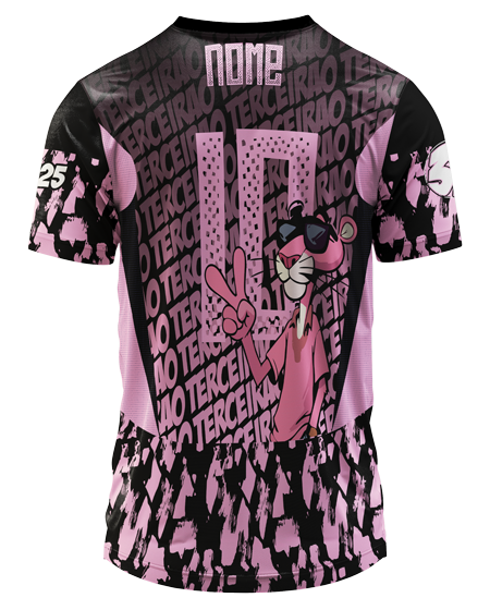 Arte Digital Camiseta Terceirão Pantera Cor de Rosa