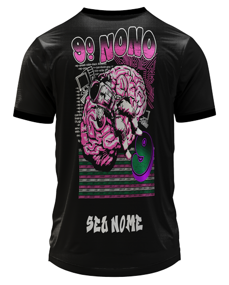 Arte Digital Camiseta Nono Ano Cérebro Astronauta