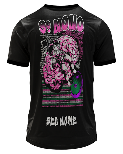 Arte Digital Camiseta Nono Ano Cérebro Astronauta