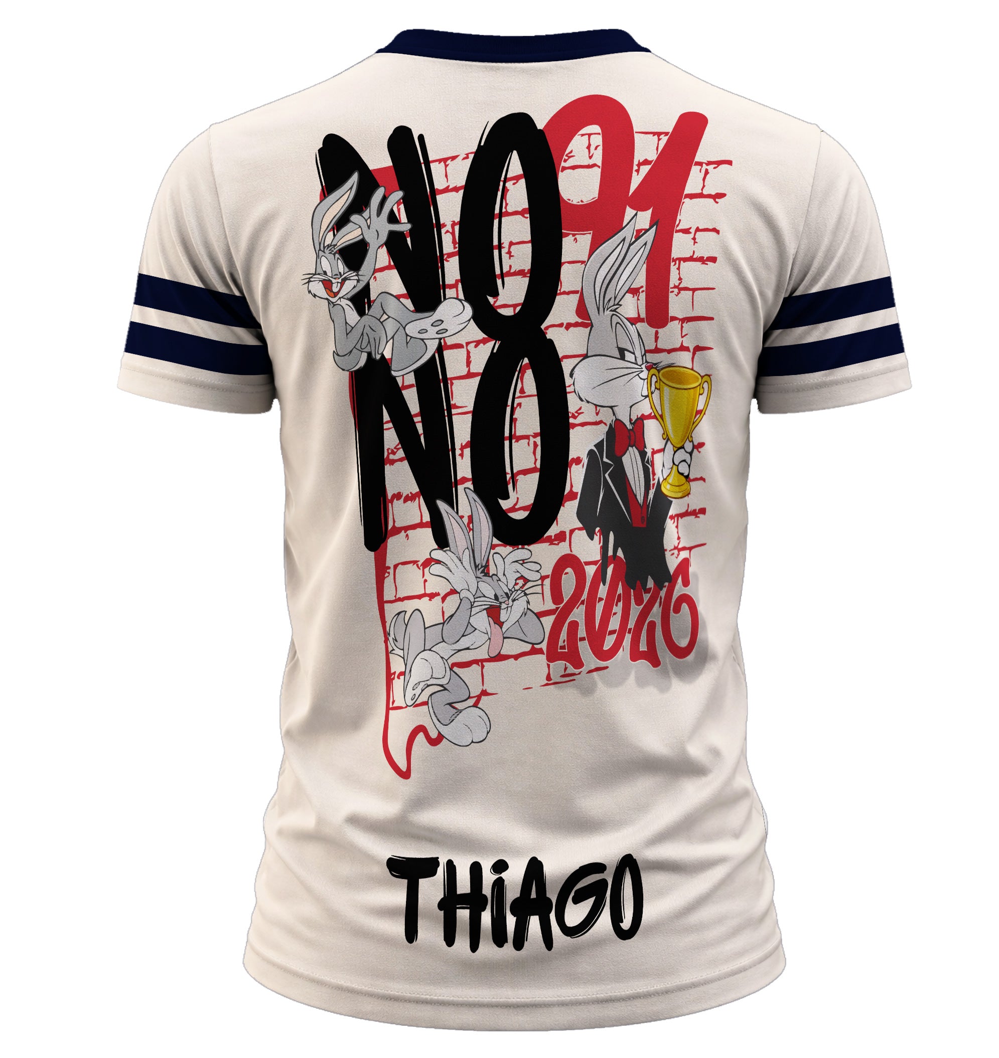 arte digital vetor estampa camisa pernalonga 2026 nono ano