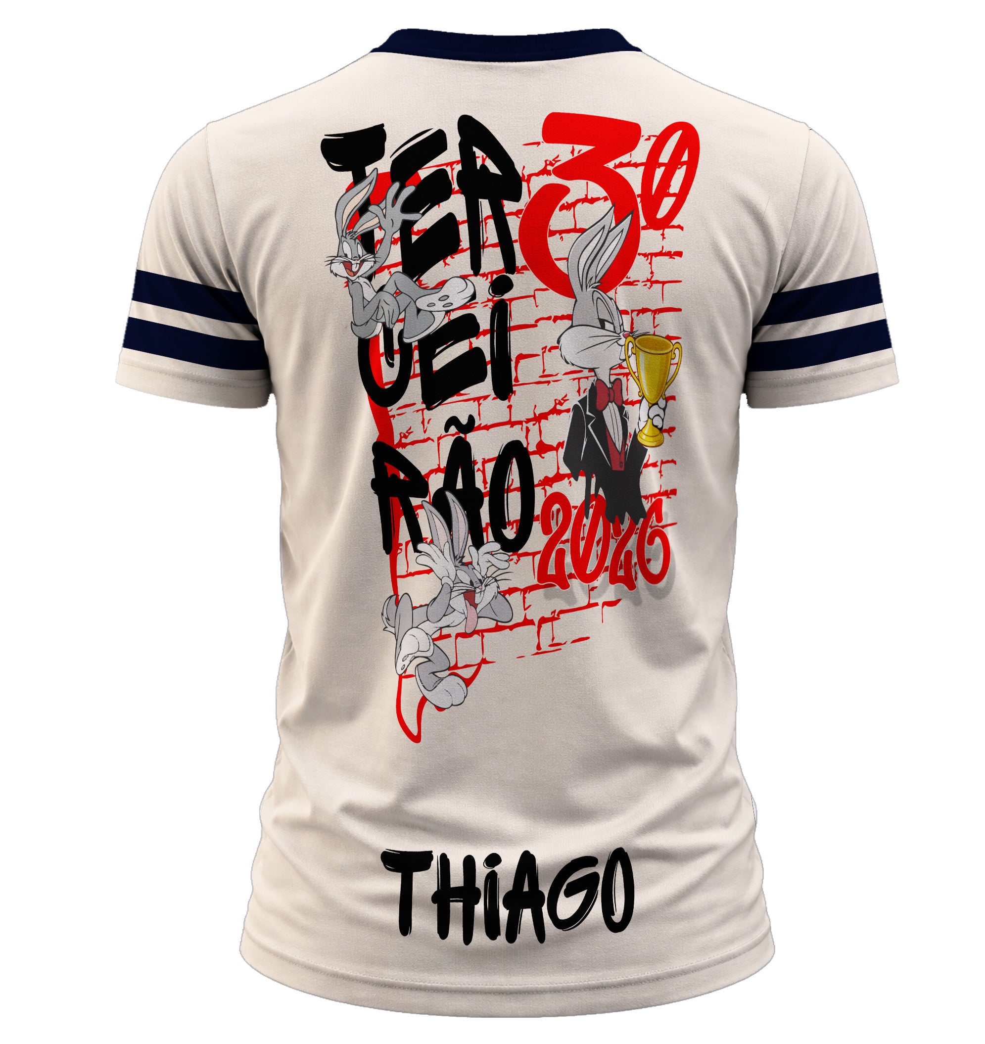 Arte vetor estampa camisa terceirão pernalonga