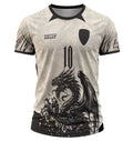 mockup 3d camiseta arte vetor estampa dragão negro frente