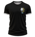 Camiseta unissex preta com logo no peito e estampa grande nas costas mostrando um lobo em estilo graffiti, perfeita para quem quer estilo único e marcante no visual.