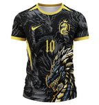 Mockup Frente arte digital dragão dourado para camisa interclasse 2026