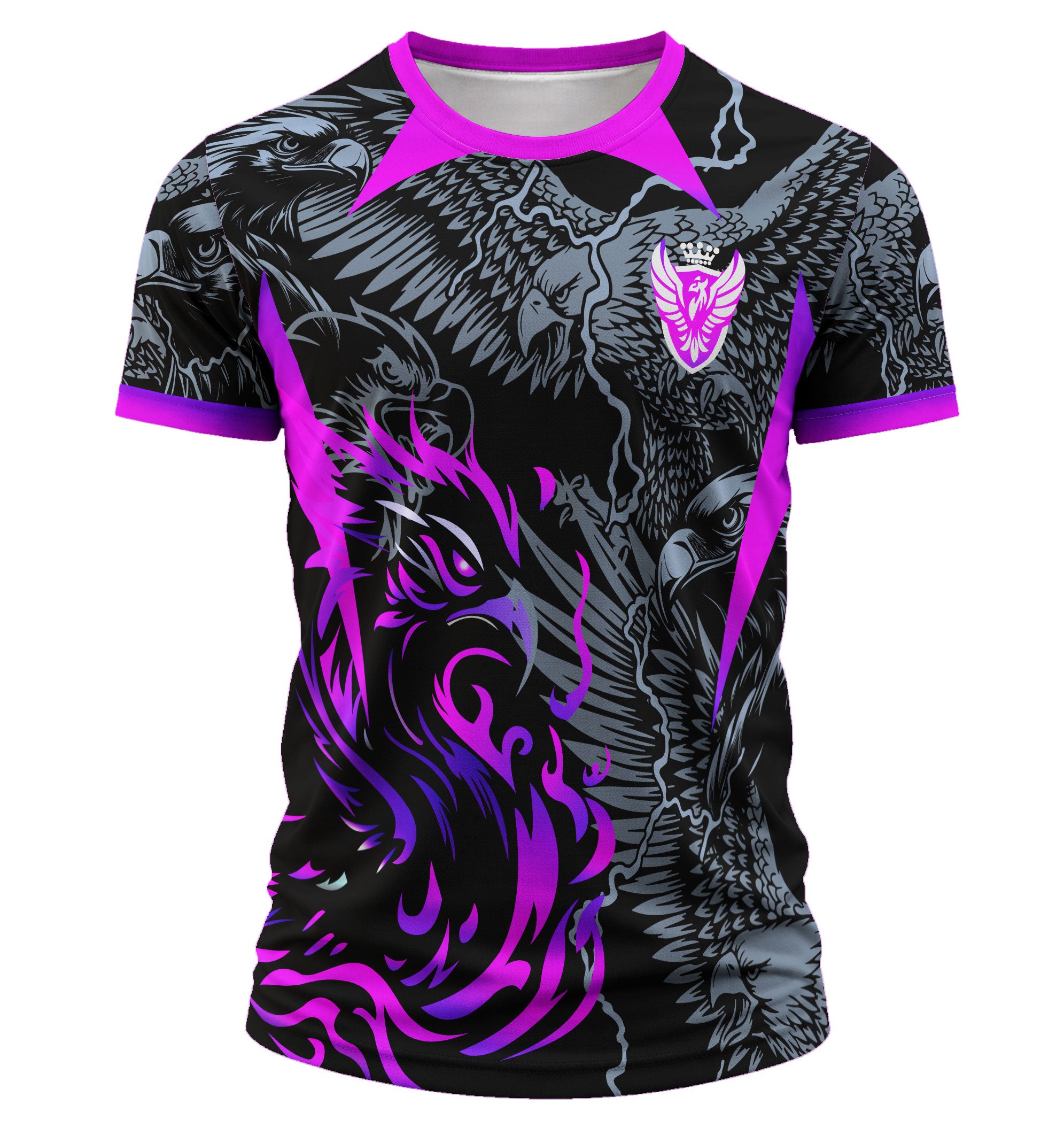 mockup 3d camisa frente aguia roxa