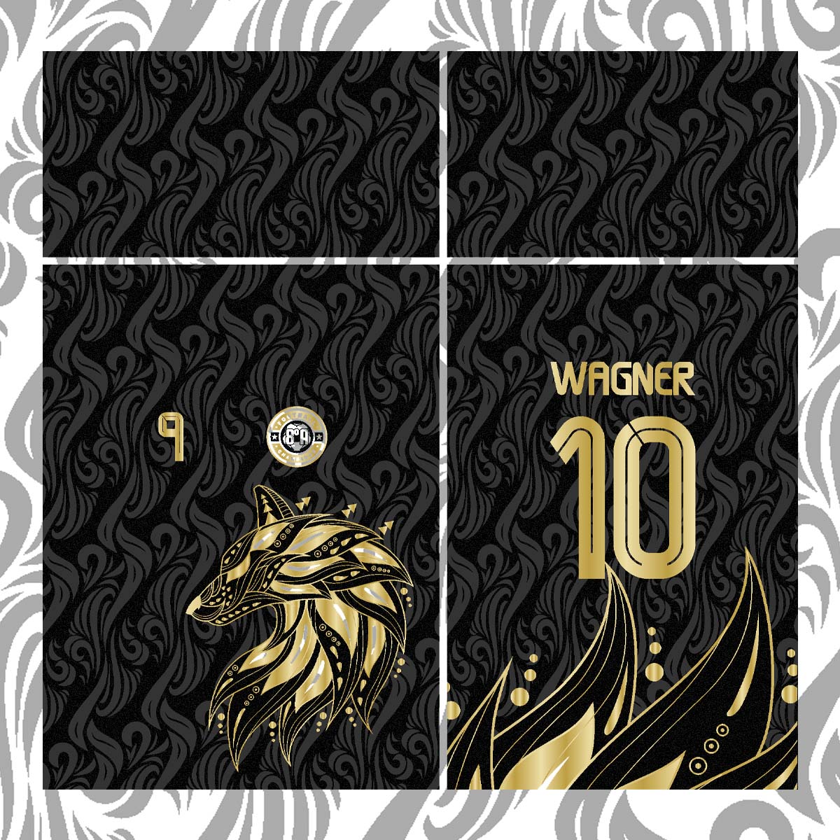 Arquivo completo da camisa Arte Vetor Camisa Interclasse Lobo Noturno