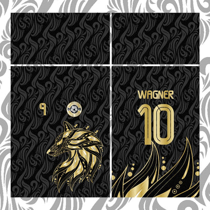 Arquivo completo da camisa Arte Vetor Camisa Interclasse Lobo Noturno