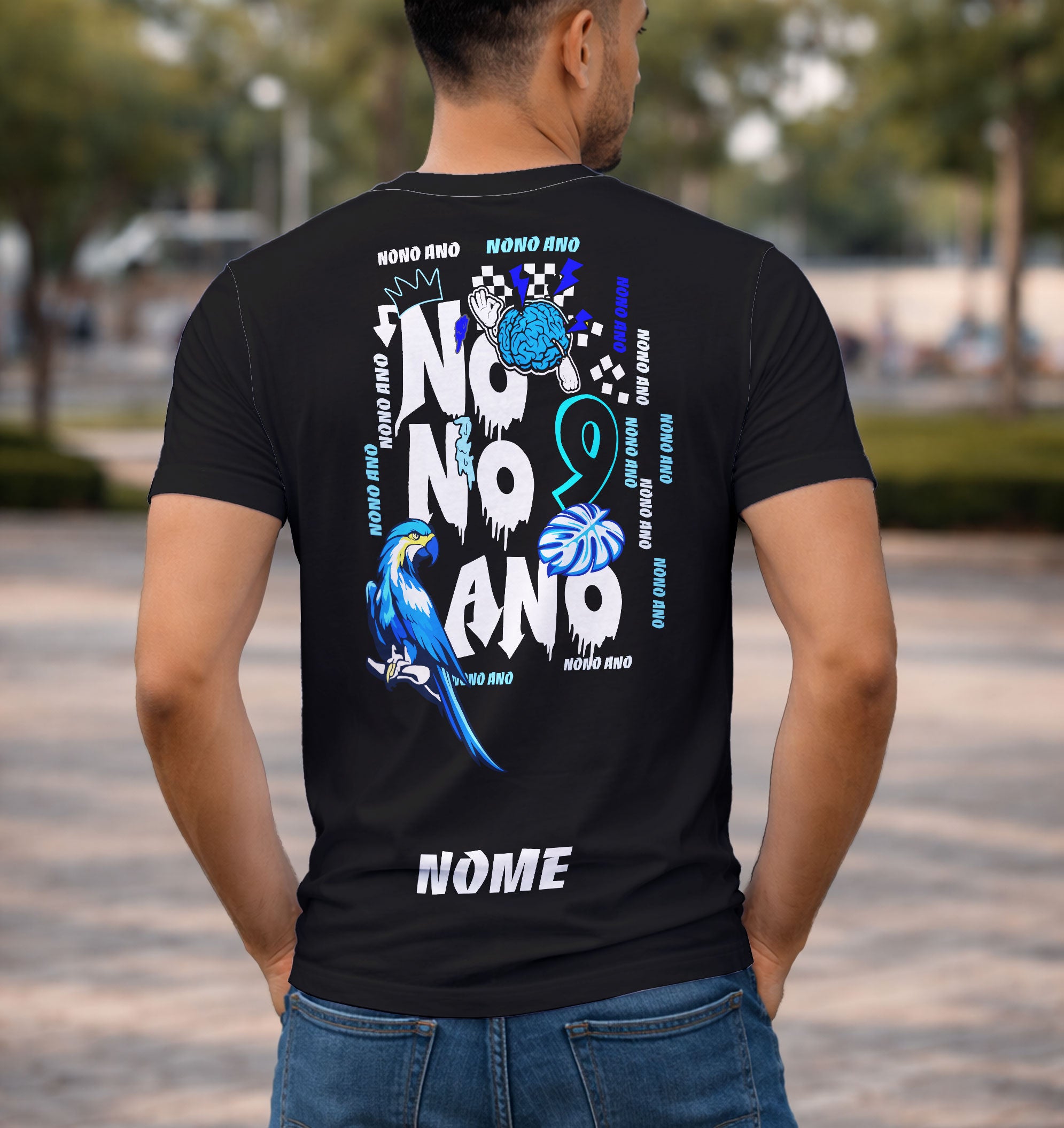 Arte digital vetor estampa camisa arara nono ano 2026