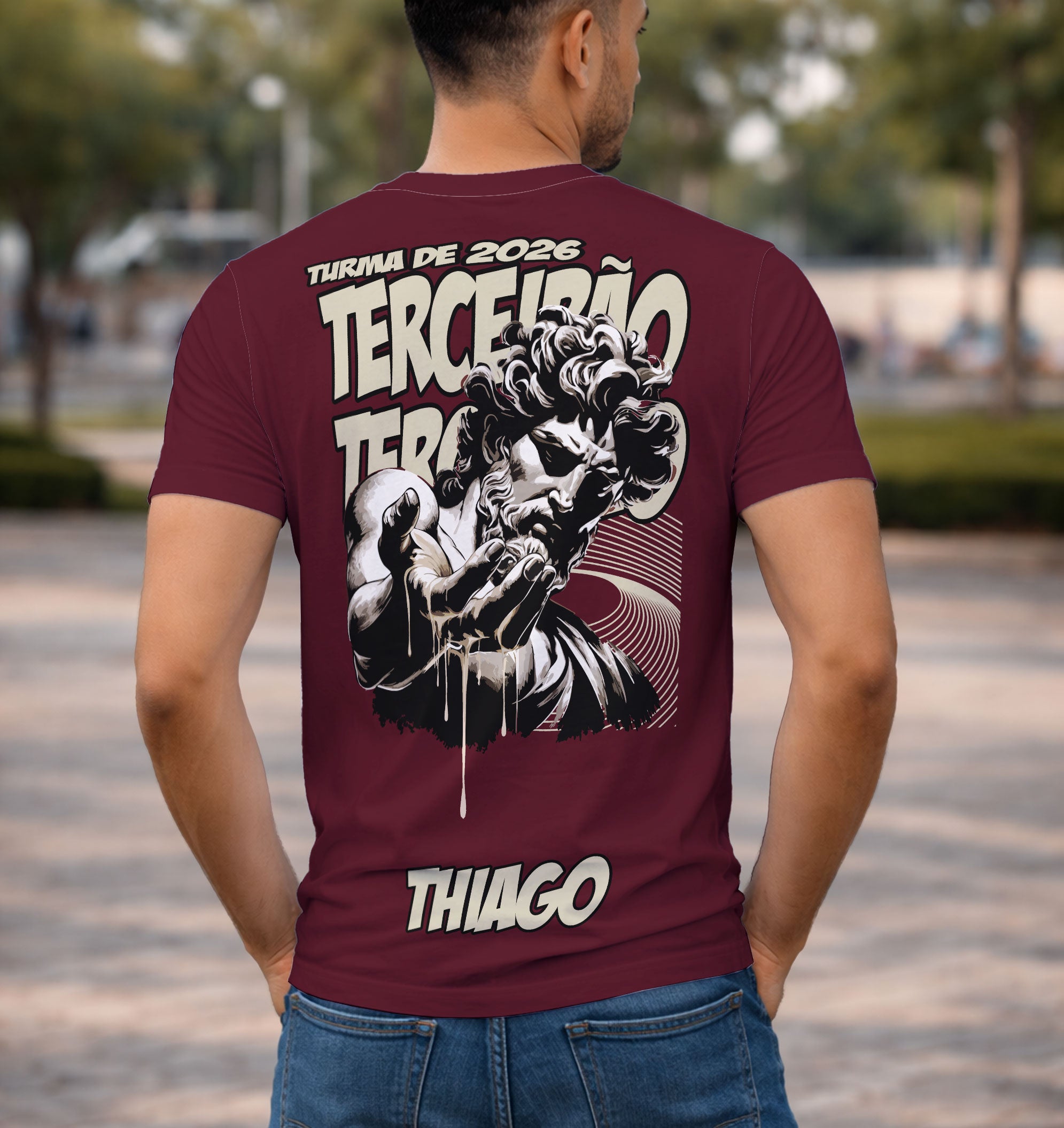 arte digital camisa estampa estatura terceirao