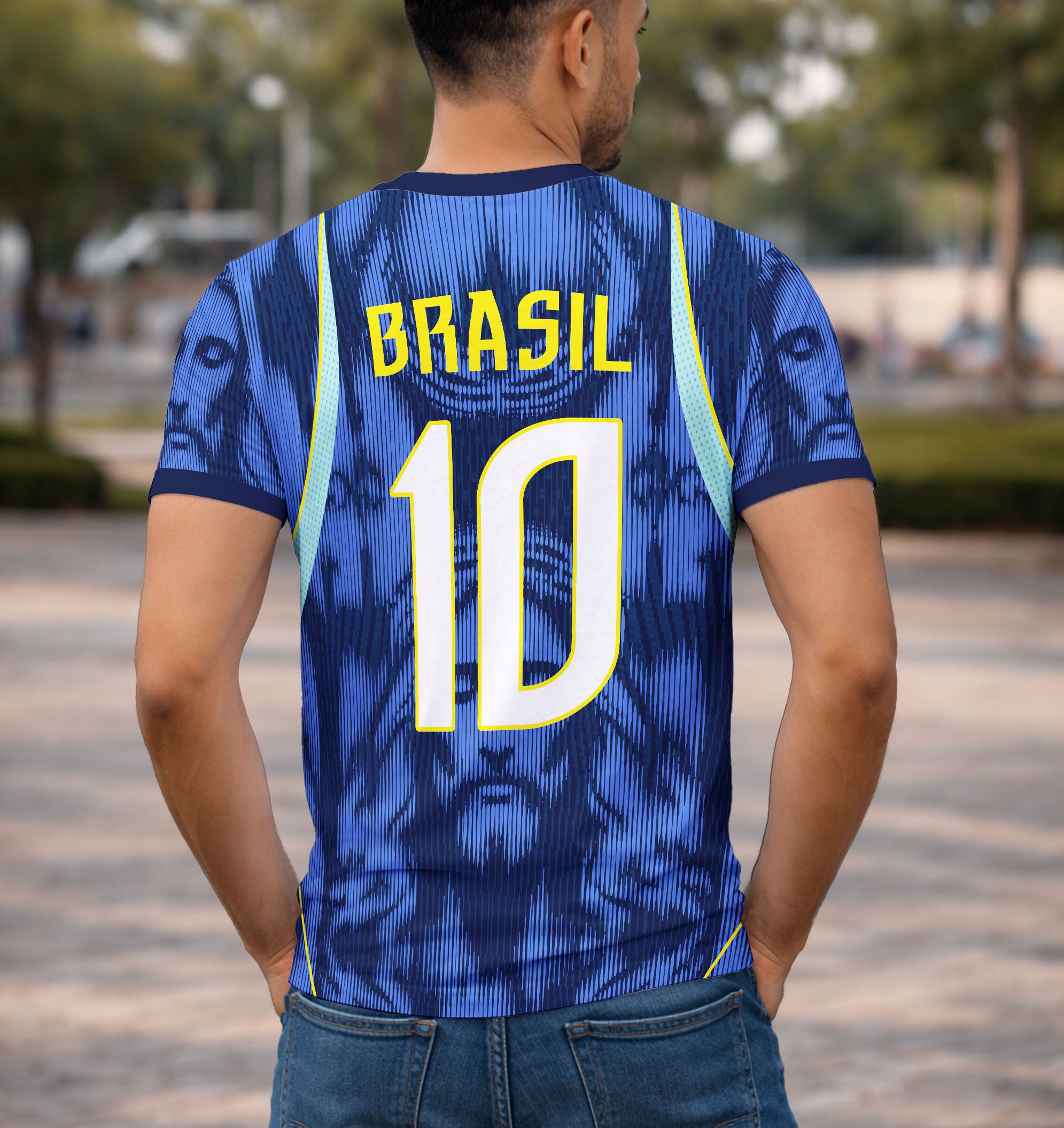 Arte Digital Camisa Seleção Brasileira Jesus 2026.2027 Azul