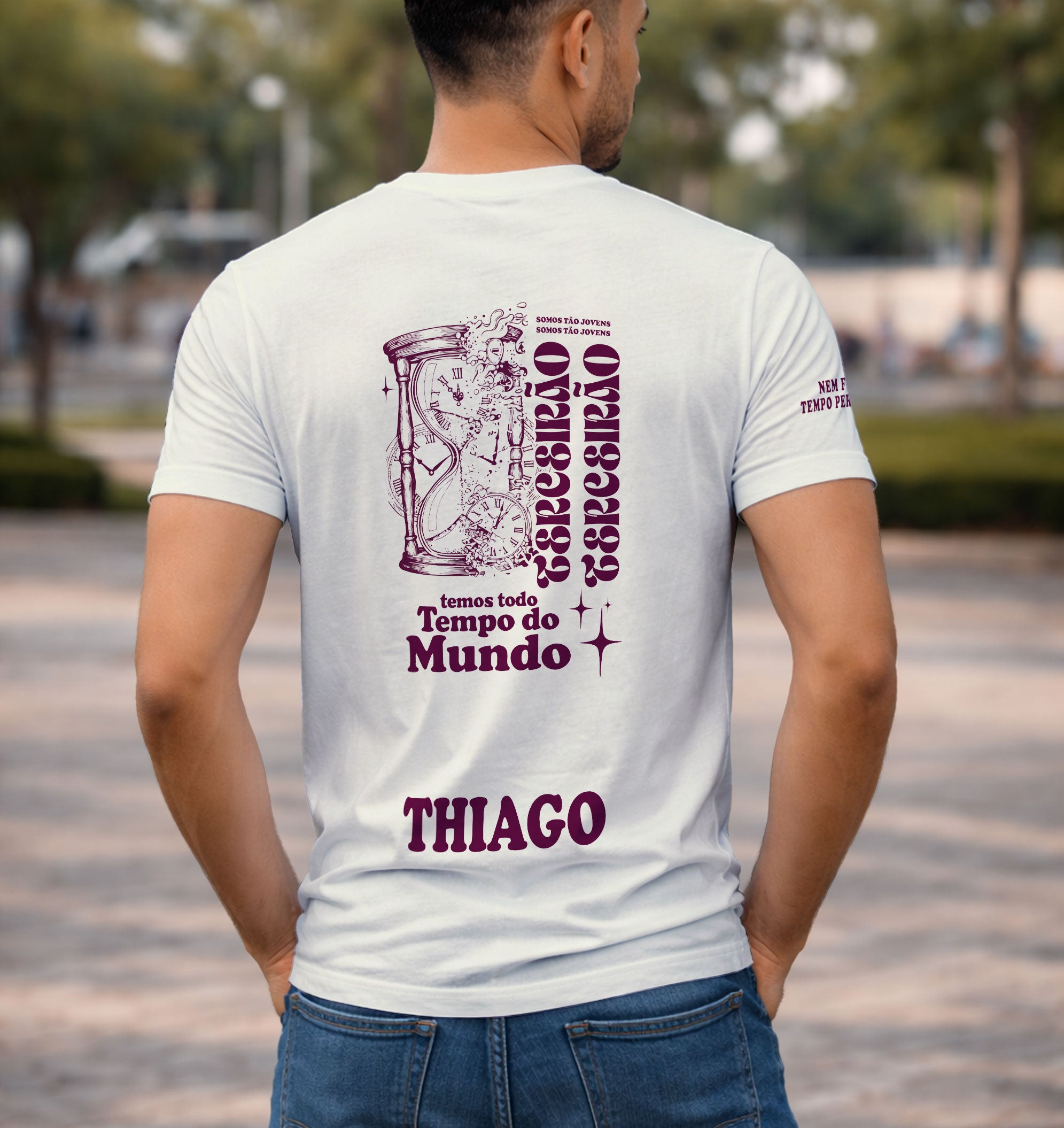 Arte Digital Estampa Tempo perdido Terceirao Vetor