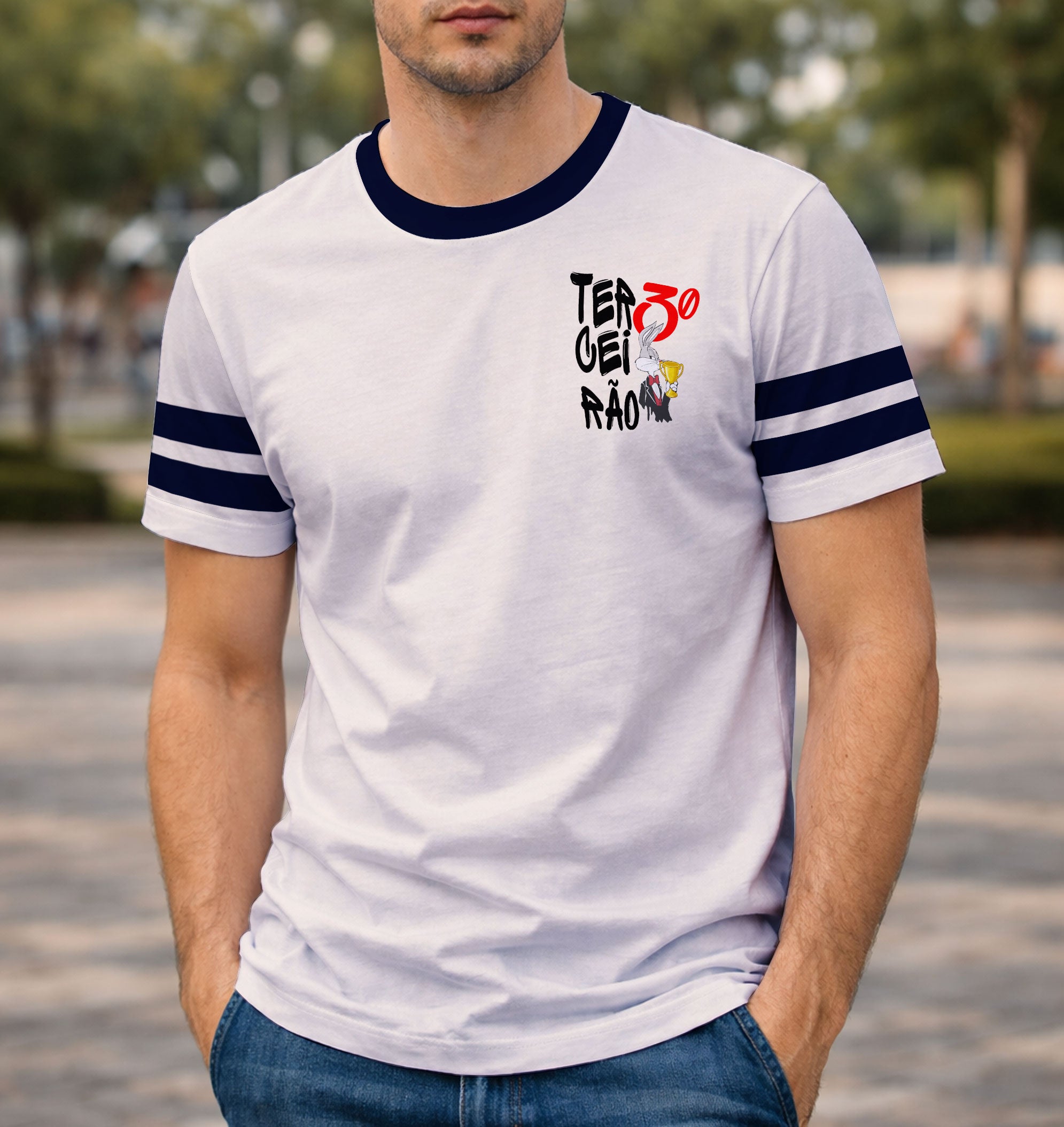 Arte vetor estampa camisa terceirão pernalonga