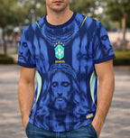 Arte Digital Camisa Seleção Brasileira Jesus 2026.2027 Azul