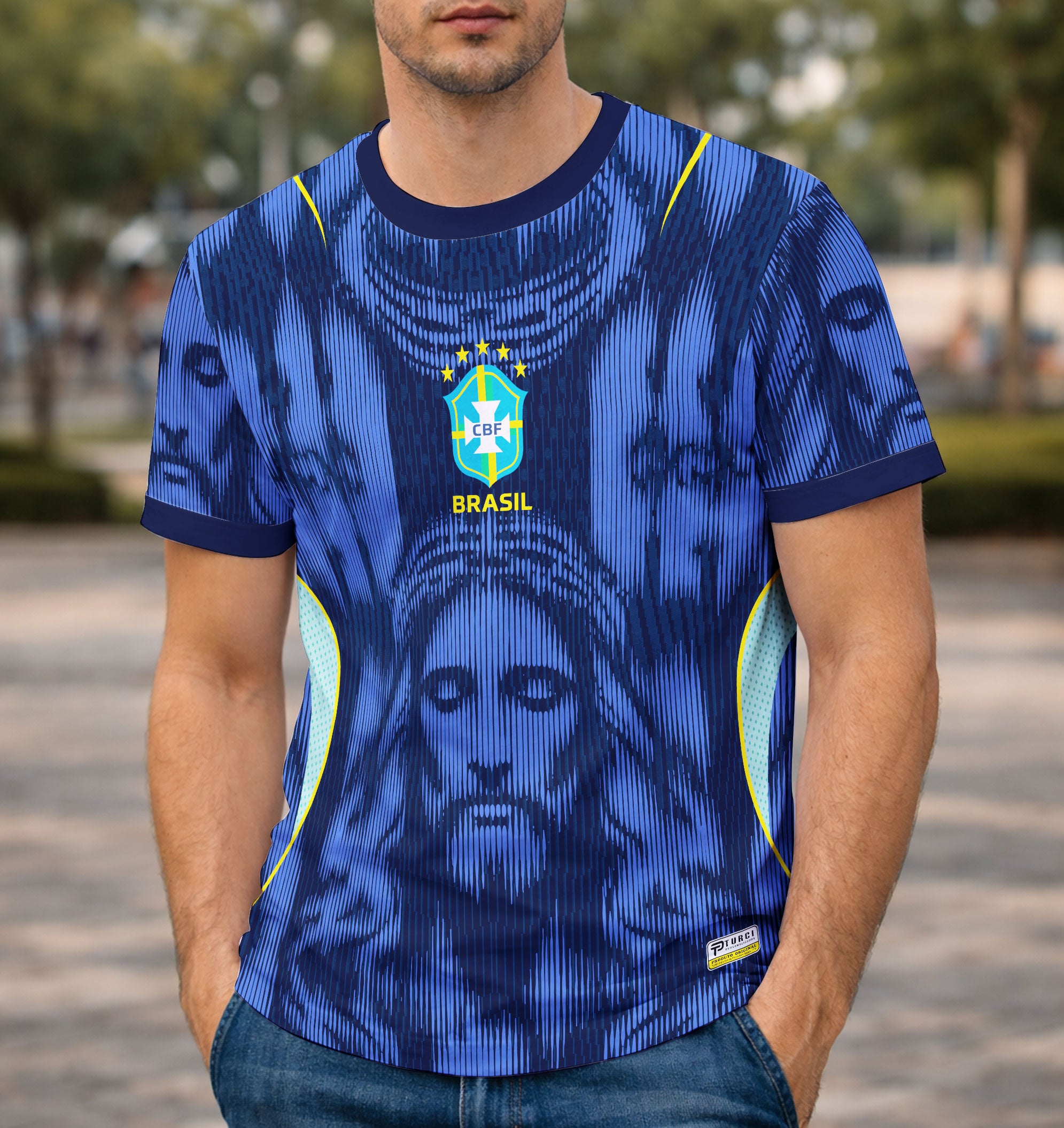 Arte Digital Camisa Seleção Brasileira Jesus 2026.2027 Azul