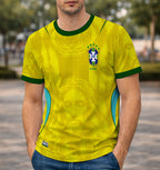 Arte Digital Camisa Seleção Brasileira Jesus 2026.2027 Amarela