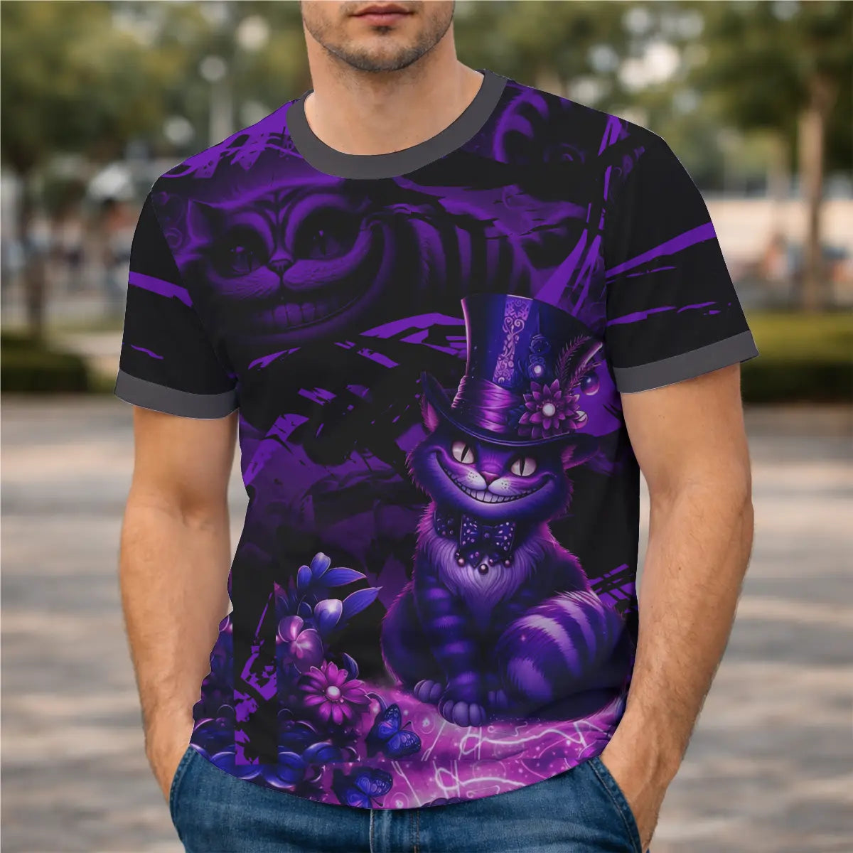 Arte Camisa Interclasse Gato de Cheshire