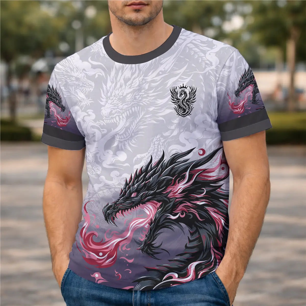 Arte Digital Vetor camisa interclasse nono ano terceirão dragão fogo