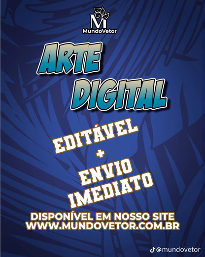 Arte Digital Camiseta Interclasse Arara Azul Mascote 2025
